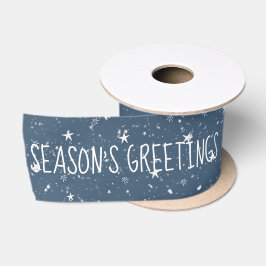 SEIT-GREETINGS-Text mit Sternen Satinband