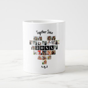 Seit Jahr 22 Zusammen Herz Foto Collage Paar Jumbo-Tasse