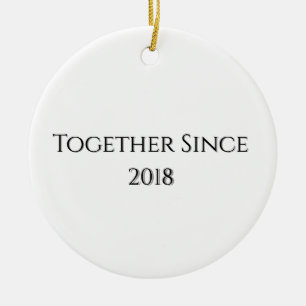 Seit Jahr Zusammen Modernes Personalisiertes Paar Keramik Ornament