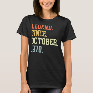 Seit Oktober 1970 für Männer Frauen 19. Oktober T-Shirt