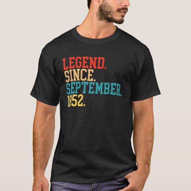Seit September 1952 für Männer Frauen Septembe T-Shirt (Vorderseite)