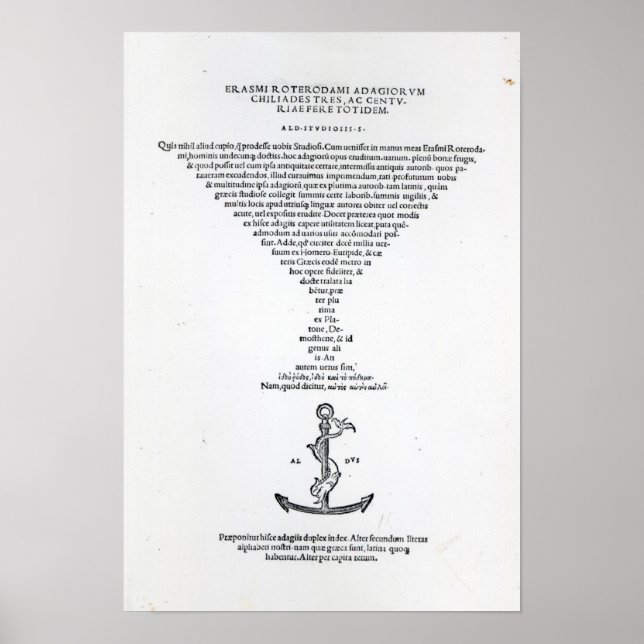 Seite "Adages of Erasmus" Poster (Vorne)
