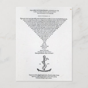 Seite "Adages of Erasmus" Postkarte