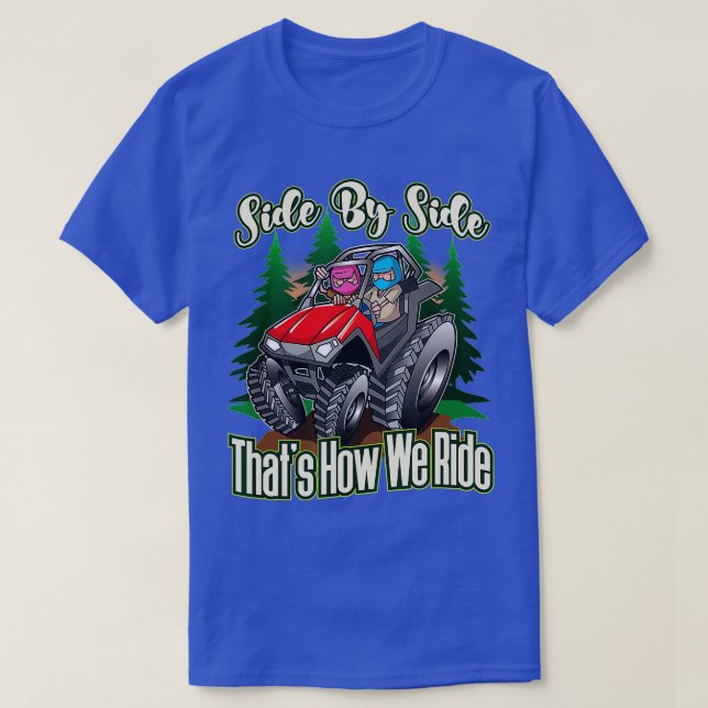 Seite an Seite ATV Vier-Rad-Off-Road-Fahrt T-Shirt (Design vorne)