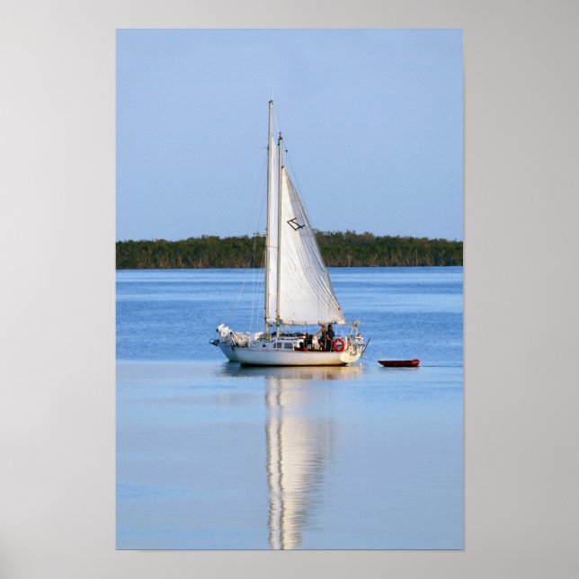 Seite an Seite der Sailboote Poster (Vorne)