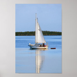 Seite an Seite der Sailboote Poster