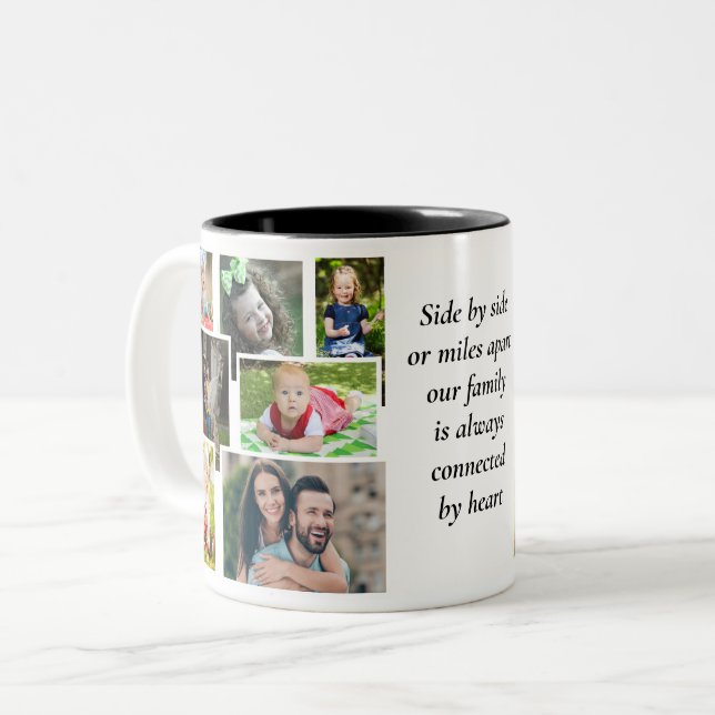 Seite an Seite von Meilen Apart Foto Kaffee Tasse (Vorderseite Links)