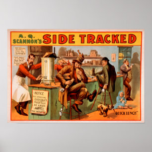Seite aufgespürt - komisches Caf� Szenen-Theate Poster