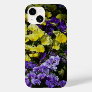Seite der Lila und gelben Stiefmütterchen Case-Mate iPhone Hülle