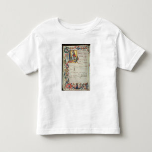 Seite der musikalischen Anmerkung mit historiated Kleinkind T-shirt