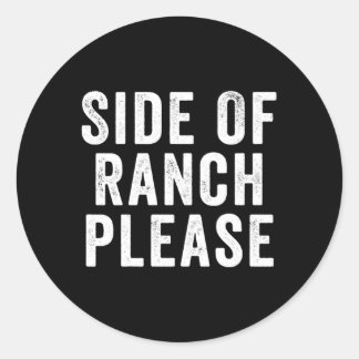 Seite der Ranch Runder Aufkleber