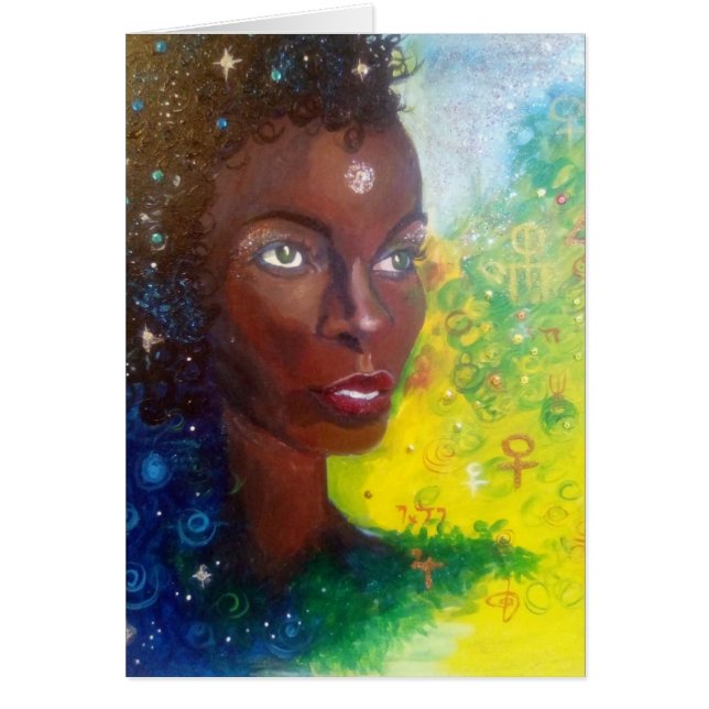 Seite der Sterne Saraswati Card (Vorne)