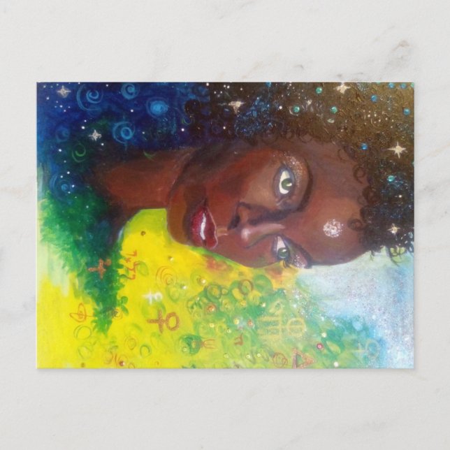 Seite der Sterne - Saraswati Postcard Postkarte (Vorderseite)