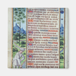 Seite des lateinischen Textes mit Grenze Magnet