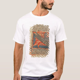 Seite des Textes mit einer Illustration eines T-Shirt