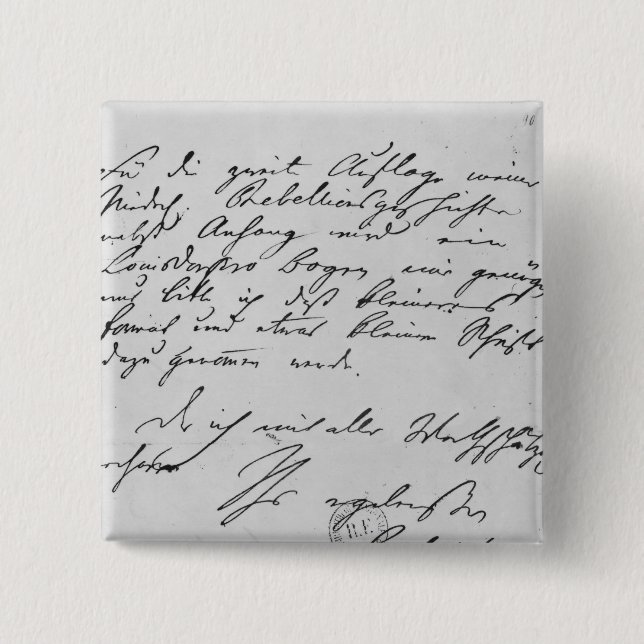 Seite des Textes mit seiner Unterschrift Button (Vorderseite)