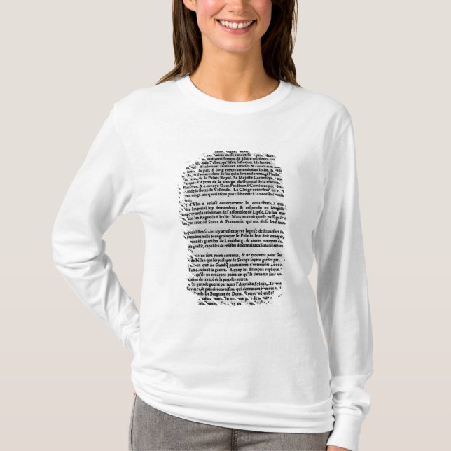 Seite des Textes 'vom La Gazette T-Shirt (Vorderseite)