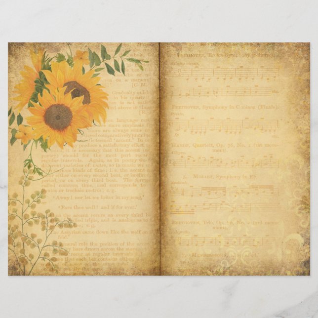 Seite "Floral Music Sheet Journal" (Vorderseite)