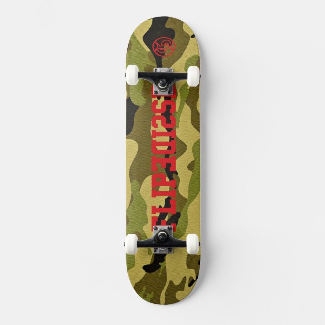 Seite für die echte Skateboarder-Camouflage gedreh Skateboard (Vorderseite)
