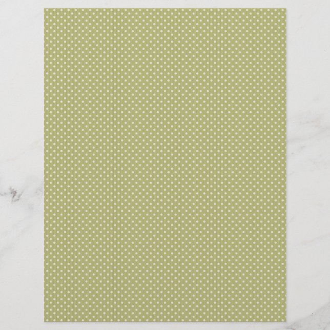 Seite Green Polka Dot Print Scrapbook Paper (Vorderseite)