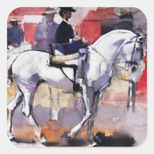 Seite-Sattel am Feriade Sevilla 1998 Quadratischer Aufkleber