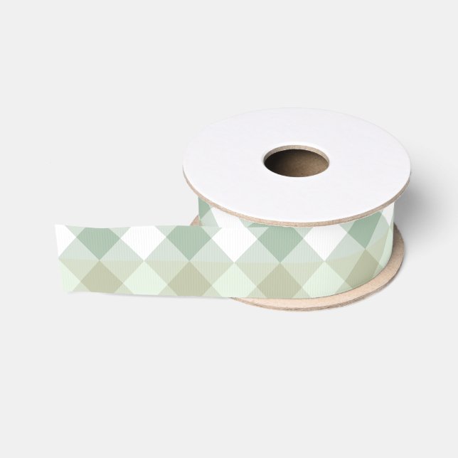 Seite und Taupe Geometrisches Muster Ripsband (Spule)