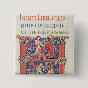 Seite von der Winchester-Bibel, c.1150-80 Button