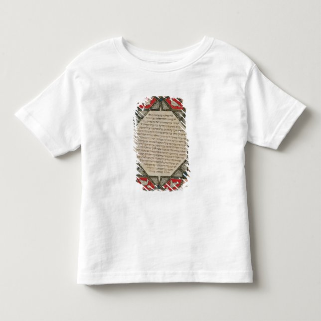 Seite von einer hebräischen Bibel, die Fische Kleinkind T-shirt (Vorderseite)