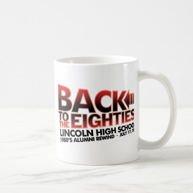 Seiten-Achtzigerjahre Wiedersehen-Tasse Kaffeetasse (Rechts)