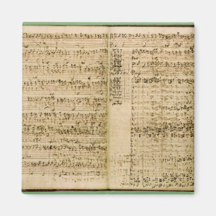 Seiten aus dem Kern der "Kunst des Fugue" Magnet