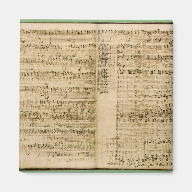 Seiten aus dem Kern der "Kunst des Fugue" Magnet (Vorne)