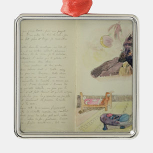 Seiten Paul Gauguins von "Noa Noa", 1893-94 Silbernes Ornament