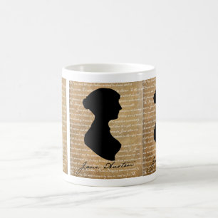 Seiten-Silhouette Janes Austen Kaffeetasse