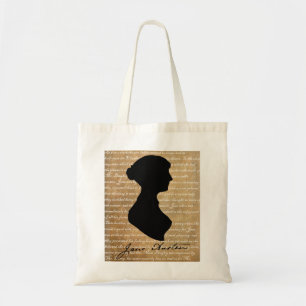 Seiten-Silhouette Janes Austen Tragetasche