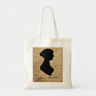 Seiten-Silhouette Janes Austen Tragetasche