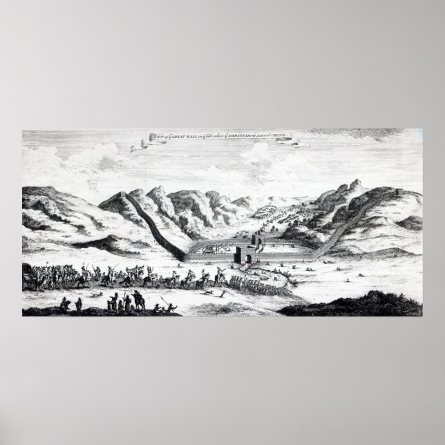 Seitenansicht der Großen Mauer Poster (Vorne)