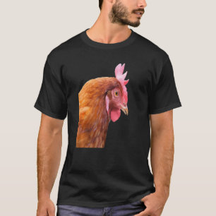 Seitenansicht eines Farmyard-Huhns Vektor Style Pr T-Shirt