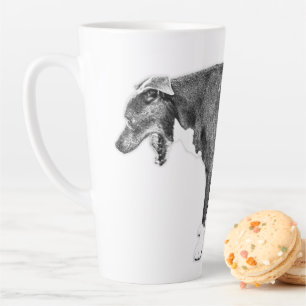 Seitenansicht - Pitbull Mix Monochrome Milchtasse