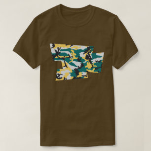 Seitenansicht-Tarnmuster mit Pixel-Effekt T-Shirt