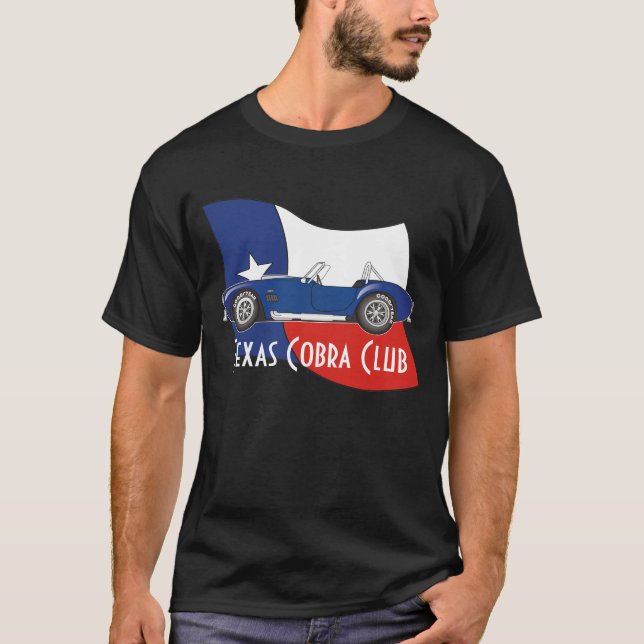 Seitenansicht, Texas-Kobra-Verein mit Flagge T-Shirt (Vorderseite)