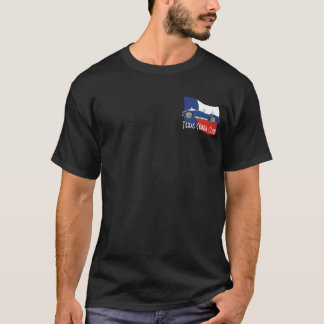 Seitenansicht, Texas-Kobra-Verein mit Flagge T-Shirt
