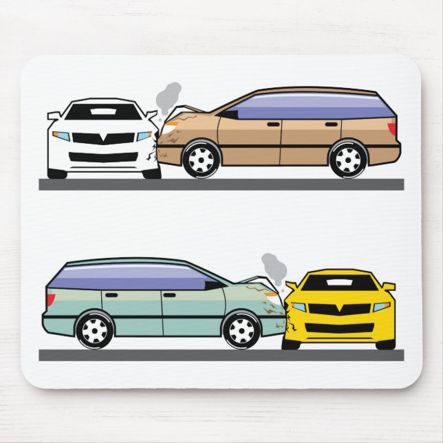 SeitenAutounfall Mousepad (Vorne)