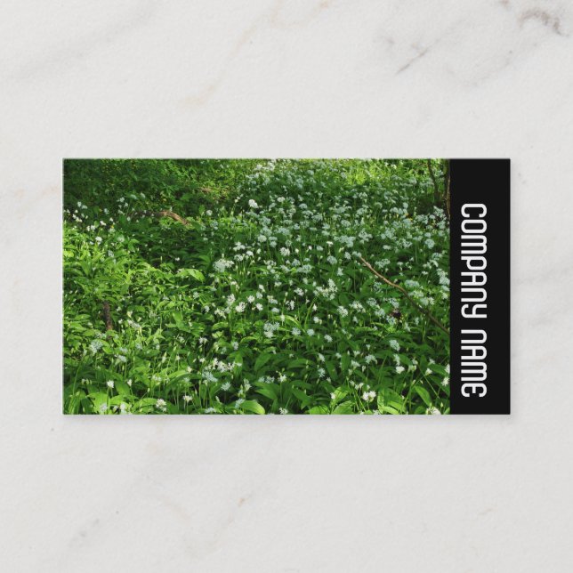 Seitenband - Blume aus Holz Visitenkarte (Vorderseite)