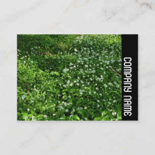 Seitenband - Blume aus Holz Visitenkarte