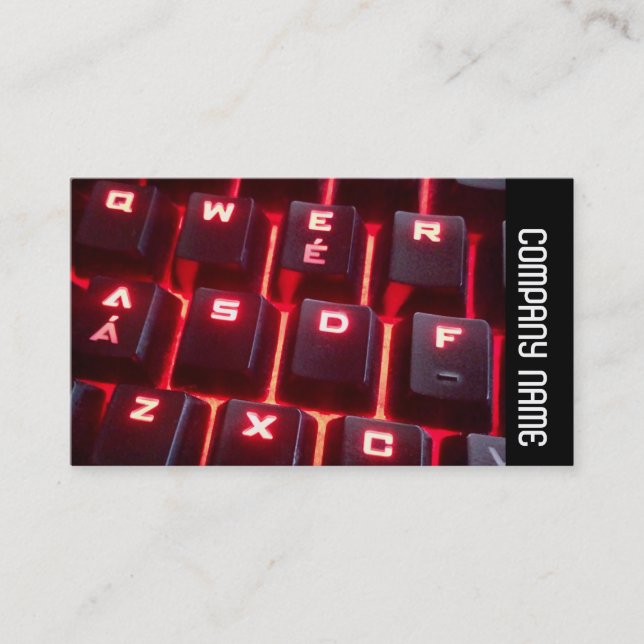Seitenband - glühende Tastatur Visitenkarte (Vorderseite)