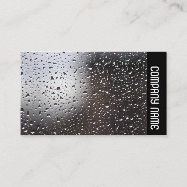 Seitenband - Regen auf einem Fenster Visitenkarte (Vorderseite)