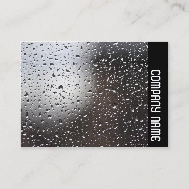 Seitenband - Regen auf einem Fenster Visitenkarte (Vorderseite)