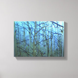 Seitenbaum blaue Hintergrundbeleuchtung Leinwand w