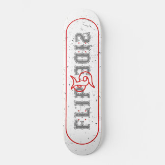 Seitenkarte gedreht skateboard
