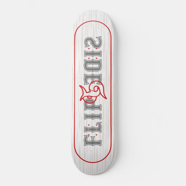 Seitenkarte gedreht skateboard (Vorderseite)